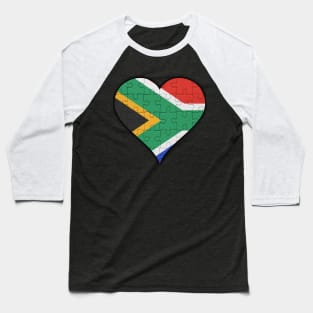 South African Jigsaw Puzzle Heart Design - Gift for South African With South Africa Roots Baseball T-Shirt